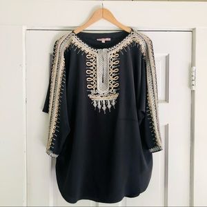 Calypso St Barth Silk Embellished Tunic Top Xs - image 1